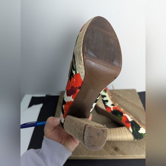 Milly for sperry floral canvas espadrille platform heels 8.5 - Picture 8 of 10